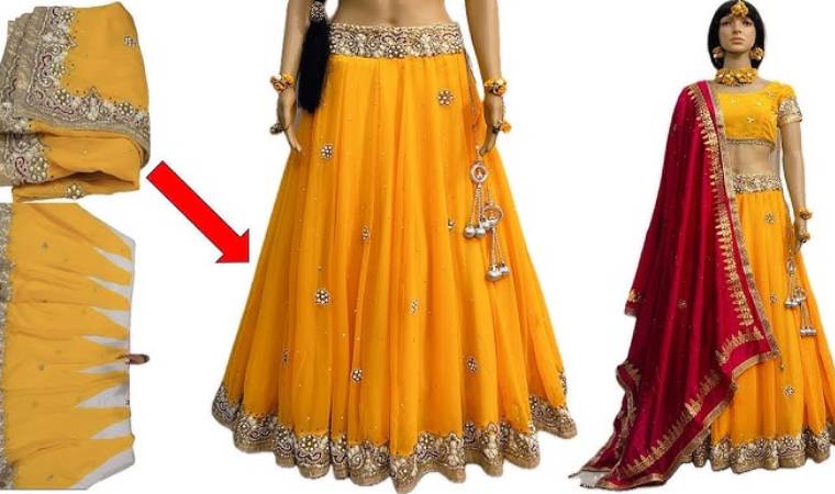 शरारा स्टाइल लहंगा