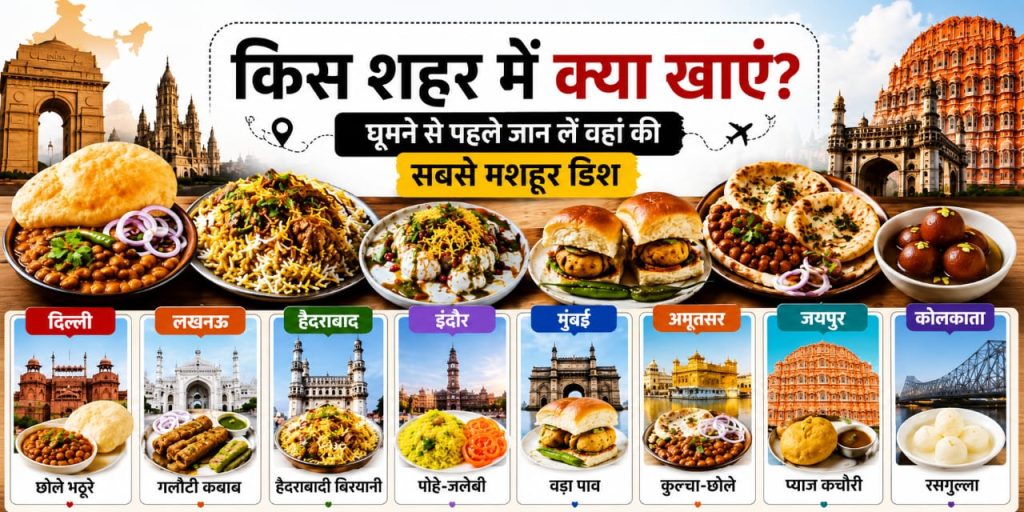 किस शहर में क्या खाएं? भारत के मशहूर शहरों की प्रसिद्ध डिश, स्ट्रीट फूड और फूड ट्रैवल गाइड